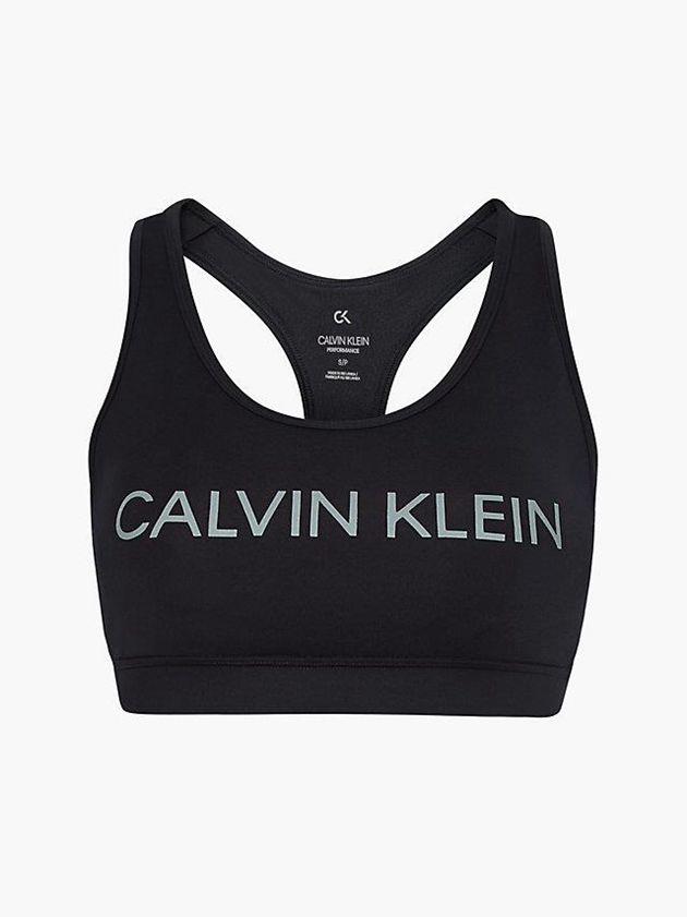 Calvin Klein USA Medium Impact Sports Womens Bra Black 7651238-NI